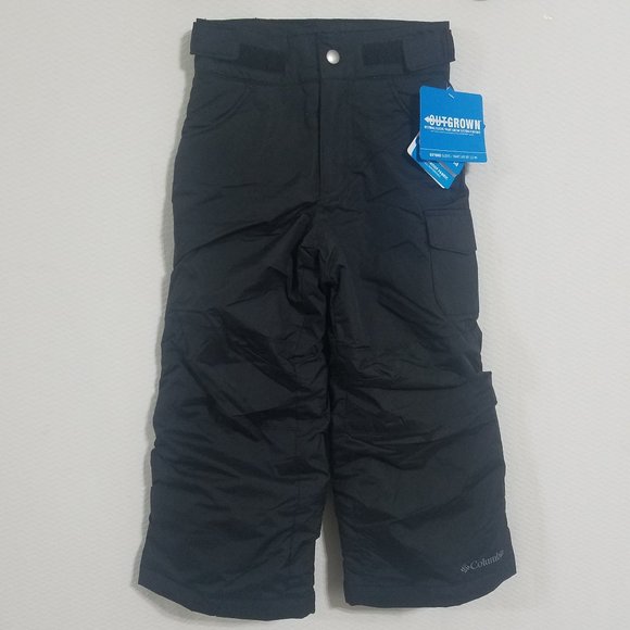 New Columbia Boys XXS 4/5 Black Ski Snow Pants 4 5